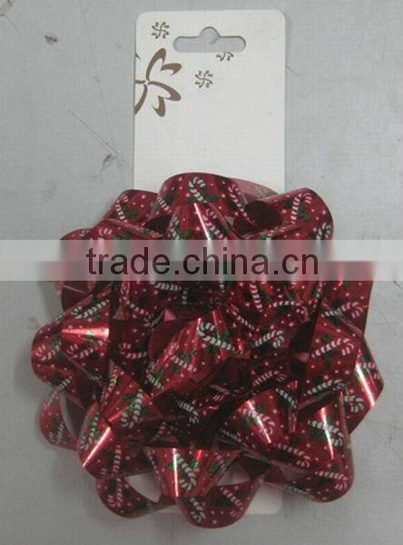 HOT SALE 5" Hi-Glossy Iridescent / Rainbow Poly Gift Wrapping Ribbon Bow, Self Adhesive Star Bow