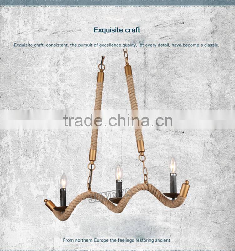 Hot Selling Hemp Ropes Pendant Lamps 240V E27 Led Light Exhibition Lamp