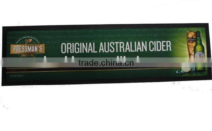 Bar drip rail mat factory, Logo bar mat for beer , Rubber bar spill mat
