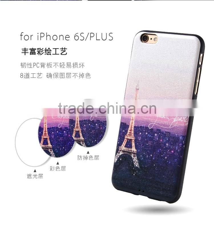 Colored drawing Flower Soft TPU Silk Skin case for iphone 6s plus/iphone 6