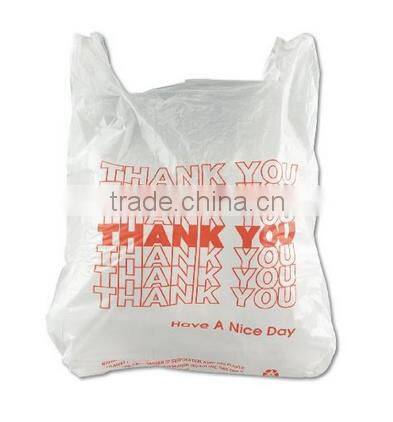 T-Shirt Bag Plastic Retail Bags Grocery Carry Out Thank You 1000 ct. 13 mic