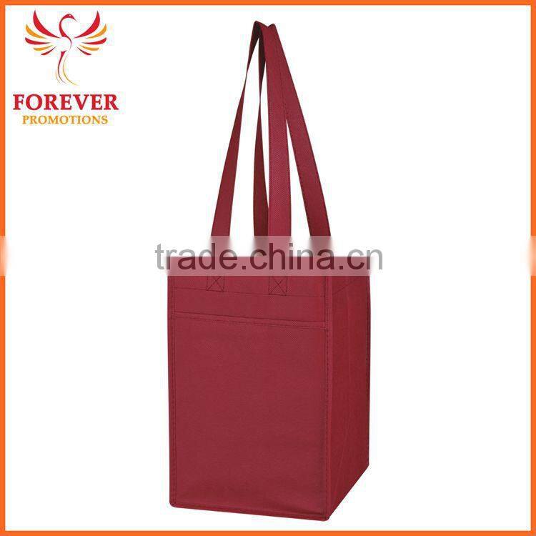 Chinese Manufactory 4 Bottle Wine Tote Bag e With Dividers Pockets