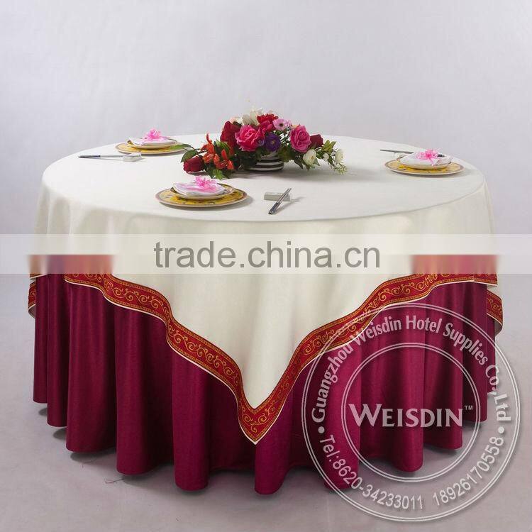 2014 polyester table cloth for wedding and hotel