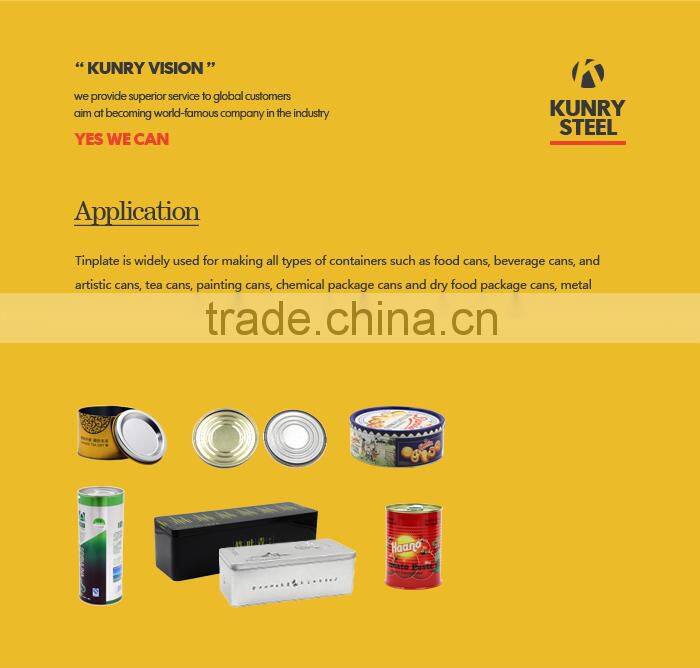 High quality BA CA Of TFS tinplate For tuna cans