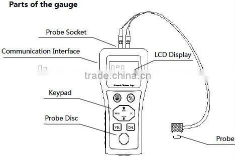DTEC DT300 Digitally Ultrasonic Thickness Gauge,High Precision 0.01mm or 0.001 inch,measure steel,plastic,ceramic,glass