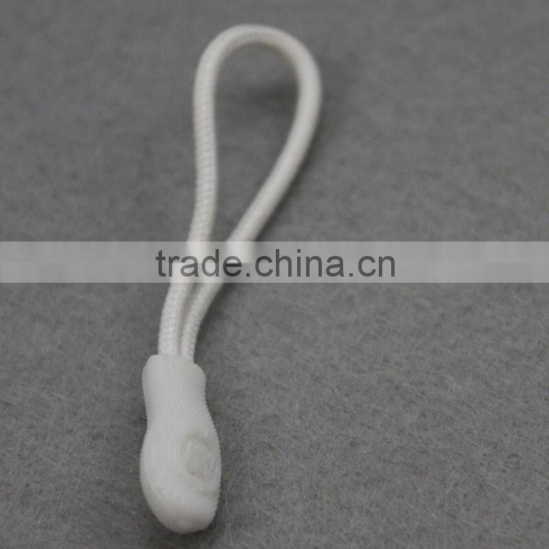 Zipper puller with nylon blue string