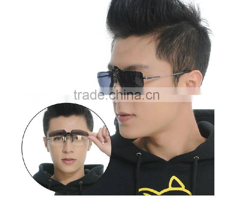 Anti uv polarized lens Drive and fishing myopia sunglasses clamping piece wholesale