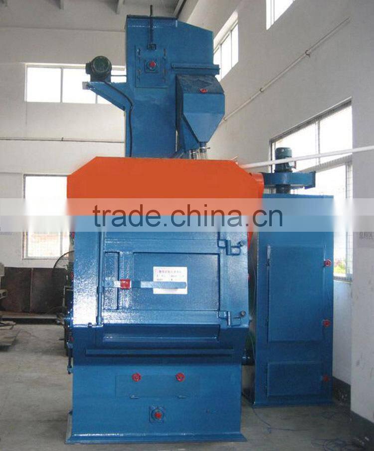 Q32 Tumble rubber/steel belt barrel shot blasting equipment China