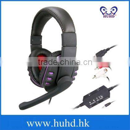Computer game use Stereo headset with sensitive omnidirectional mic