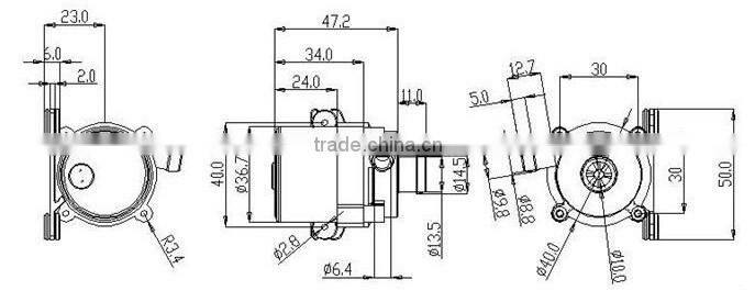 12v 24v dc brushless mini silent pump for hot water dispensers