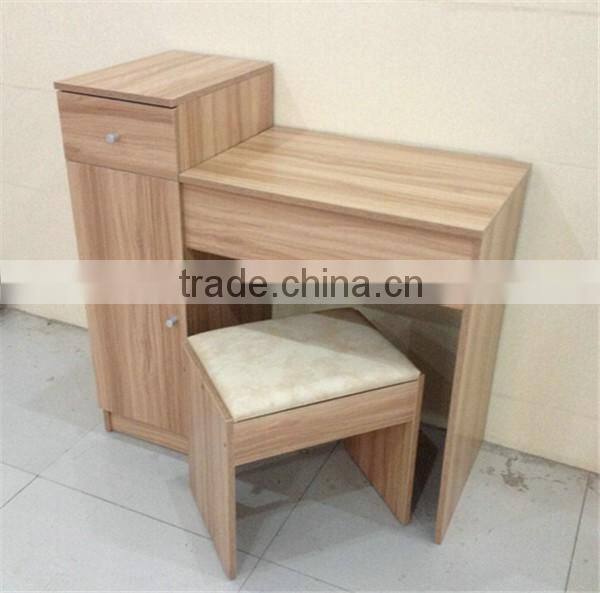 wooden grain melmained MDF board Modern large simple cheap dressing table