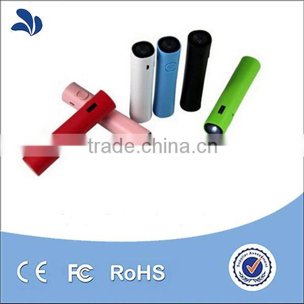 2016 Shenzhen Promotion Gift manual for portable mobile 2600mah power bank with led torch