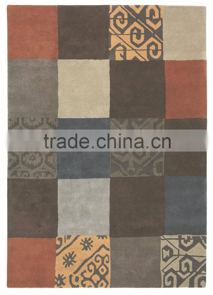 Amazing multiple color wool hand tufted rug for decoration
