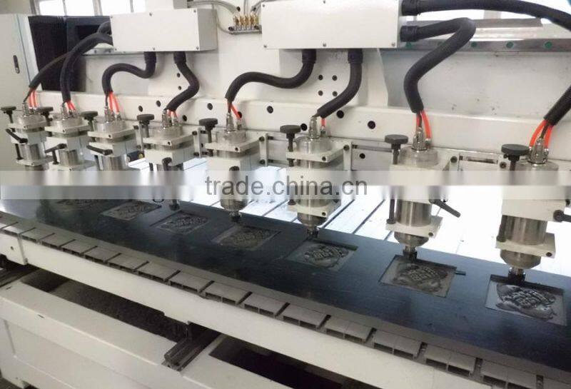 3d wood carving machine 8 spindles for chair legs