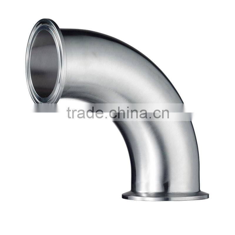 4 Inch Stainless Steel Sanitary Pipe Fitting 2 CMP Clamped Elbow Schedule 10