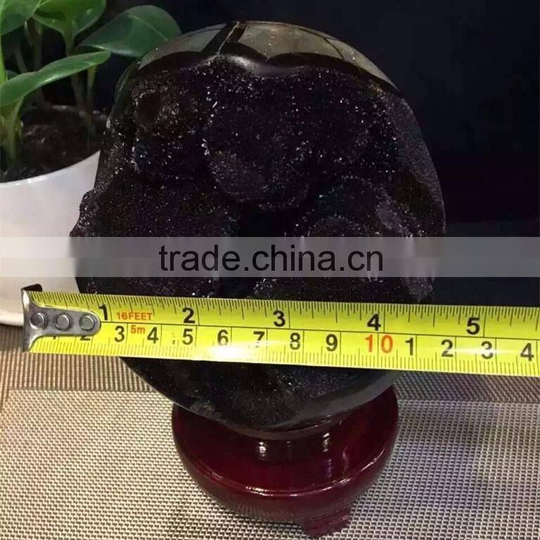 Natural Rock Septarium Geode Crystal Stone Ball Hemisphere Ornaments