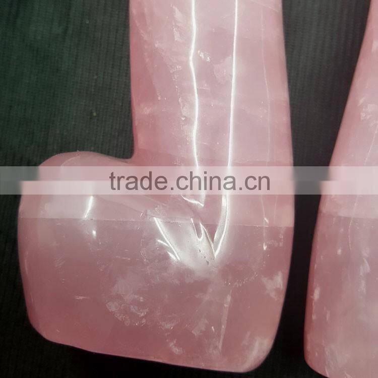 Natural Polished Roze Quartz Crystal Dildos for Women Masturbation