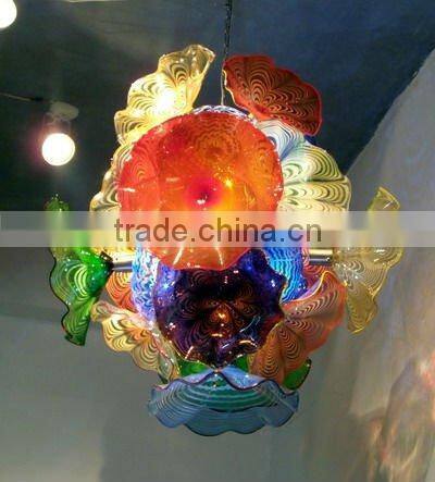 glass art flower xo-9091 and flower lighting and glass art pedent flower lighting