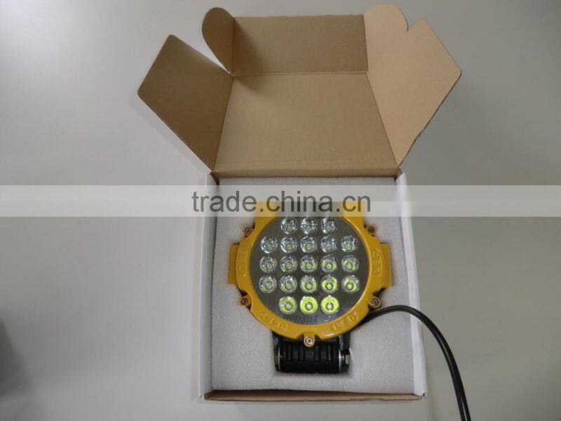 Hot Sell Highpower performance vehicle LED Work Light,for ATV SUV TRUCK JEEP Offroad Vehicles(SR-LW-63B,63W)Spot or Flood,Yellow