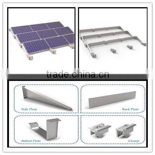 solar ballast mounting system for flat home