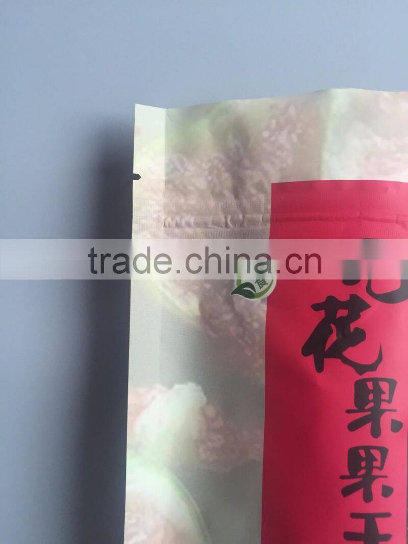 Aluminum Foil Stand Up Plastic Zipper Pouch bag for Cryogenic Dry Fruit