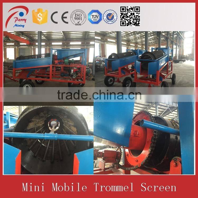 Small Mobile Trommel Washing Equipment Screen For Sale