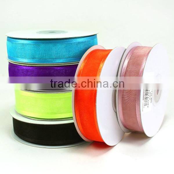 Satin edged organza ribbon for gift package