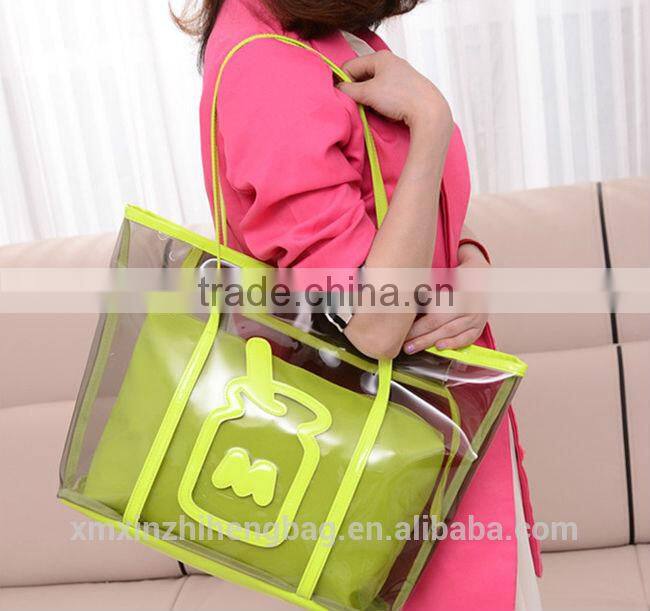 2014 transparent candy-colored transparent handbag