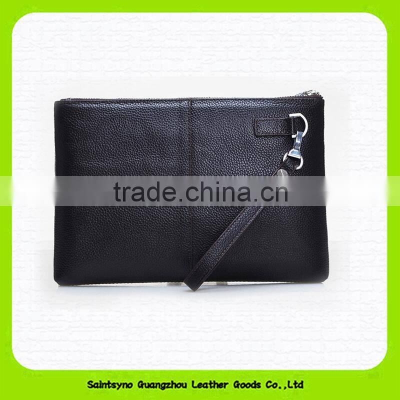 15696 Business man leather clutch bag with strap