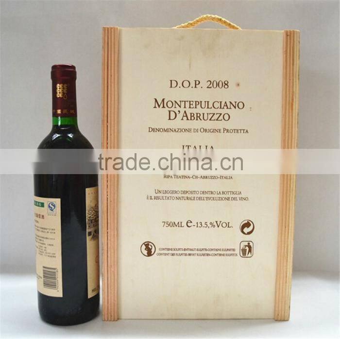 High quality slide top 2 bottles wooden wine box,hot sale wood slide box