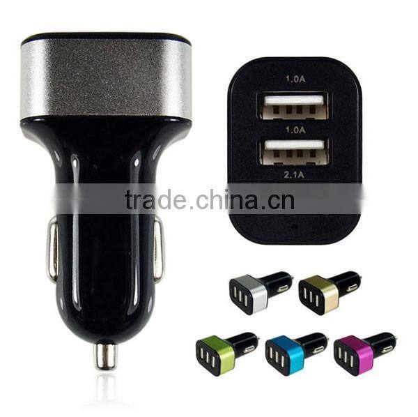 Triple Universal USB Car Charger 3 Port Car-charger Adapter Socket 2A 2.1A 1A Car Styling USB Charger For Car-Styling