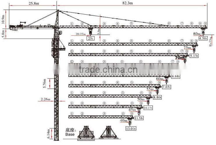 construction used machinery 6t Tower Crane