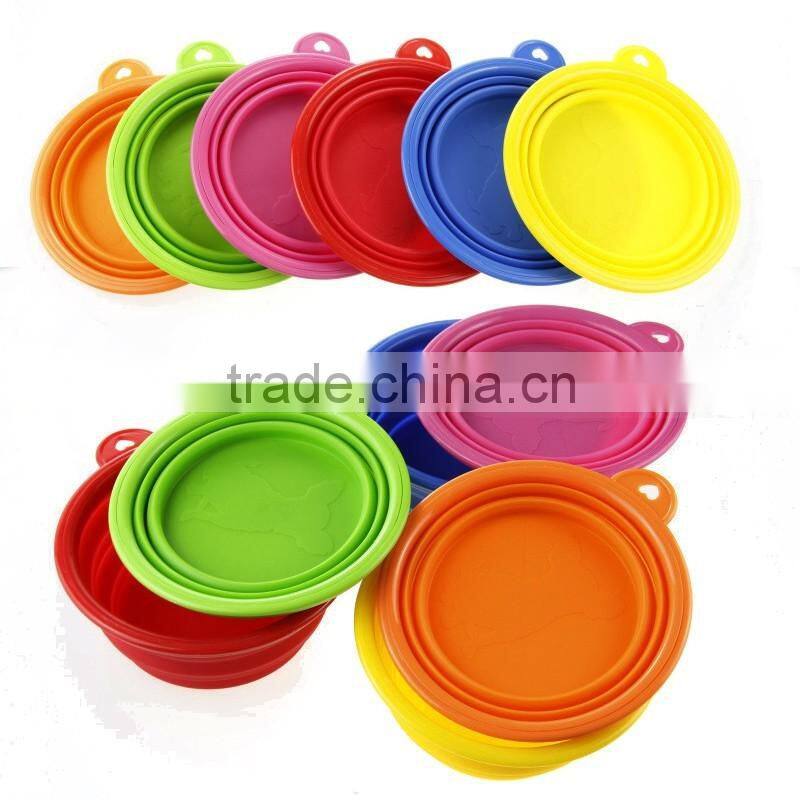 China Factory OEM Stocks Feature & Brand Label Silicone Collapsible Infrared Pet Bowl