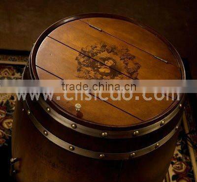 New Style Barrel furniture wooden fridge