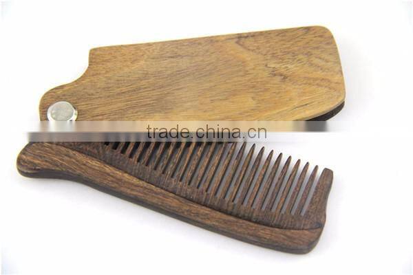 2016 wholesale wooden hair moustache v comb
