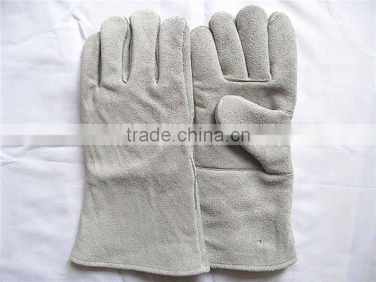 Long Argon Cow Split Leather Grade A/B Welding Gloves