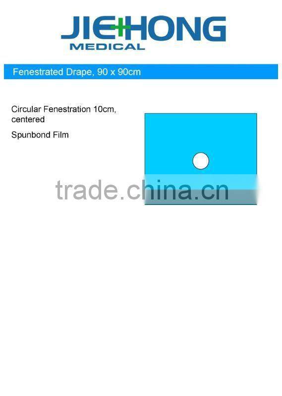 Surgical fenestrated Drape, 90 x 90 cm