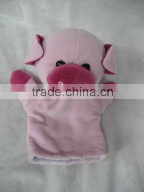 Lovely plush pig hand puppet/ High quality plush hand puppet