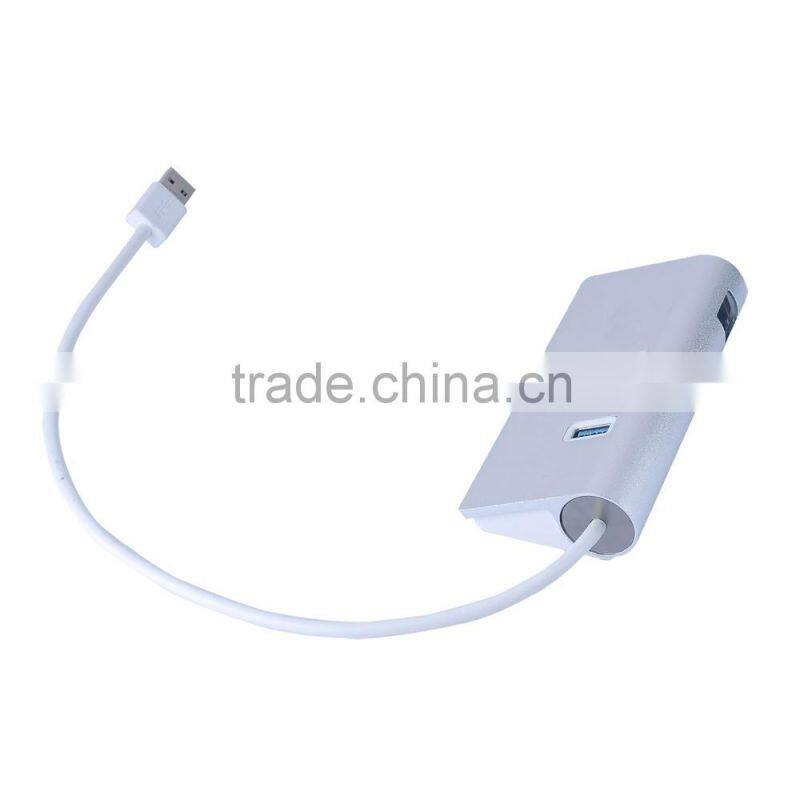 Premium 4 usb por 3.0 hub to Female Rj45 Gigabit Ethernet lan adapter for Mac,iMac,MacBook Pro Air