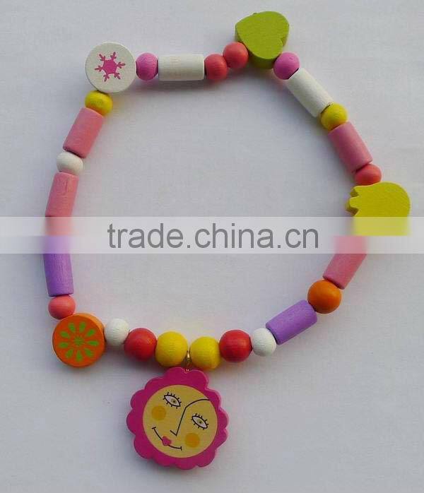 Colorful Wood Lacing Beads