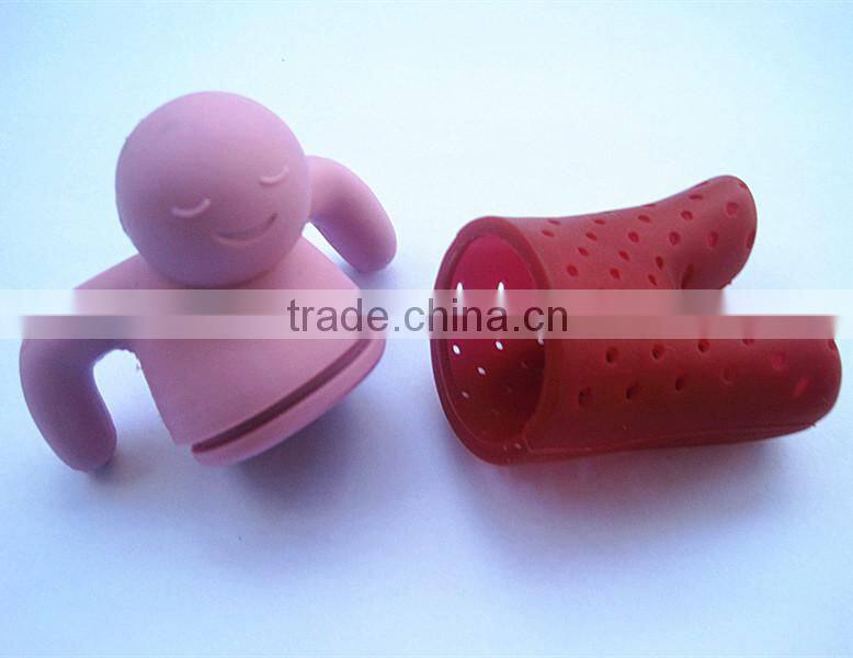 2015 NEW BPA free FDA approved food grade Mr.Tea man wholesale tea infuser silicone tea infuser gift