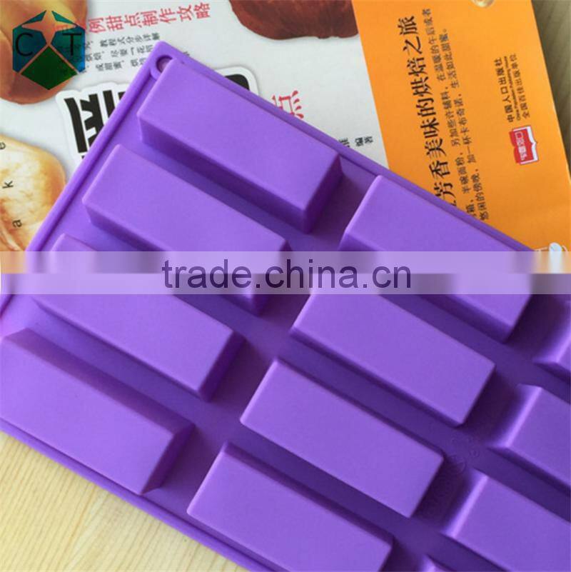 CTBED044 12 Even Rectangle Bulk Soap Making Supplies Decorative Pattern Decoration Heart Craft Art Silicone Soap Craft Molds