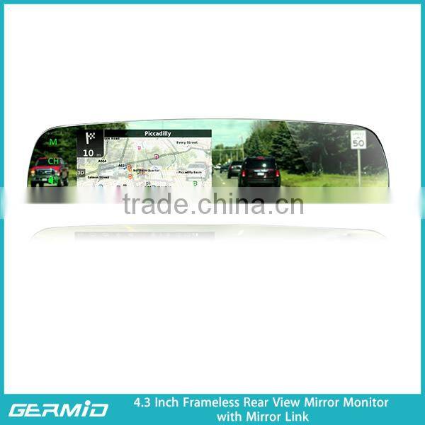 Universal Fit frameless rear view camera mirror germid