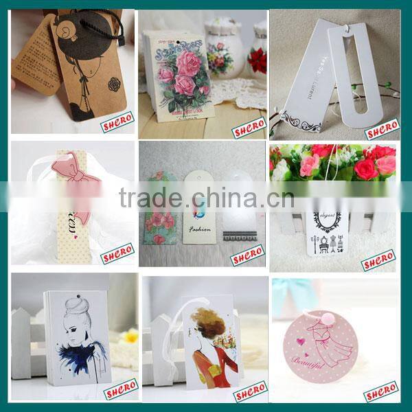 round shape garment hang tags garment label with bar code