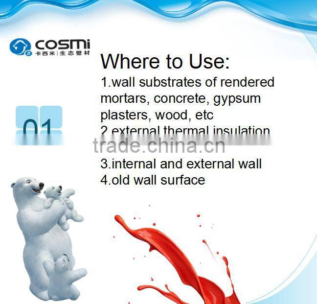 Acrylic white emulsion/latex wall paint for exterior