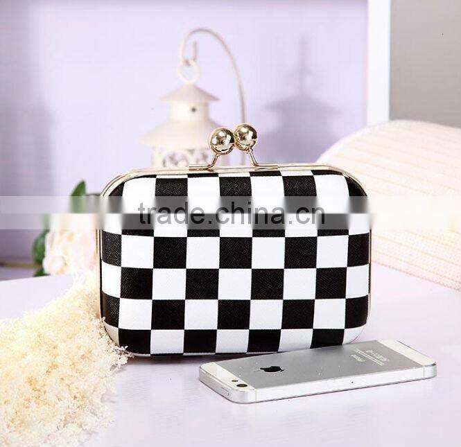 Black White Gum party evening bag high grade PU leather evening bag
