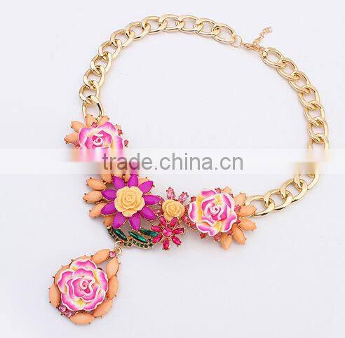Hot Selling Flower Choker Collar Vintage Pendant Statement Necklace Women Necklaces & Pendants Fashion Necklaces for Women 2014