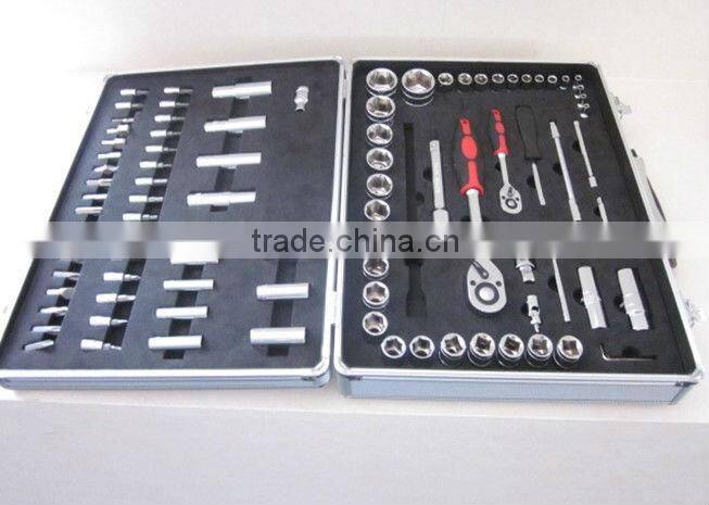 aluminum tool case with cut-out foam insert