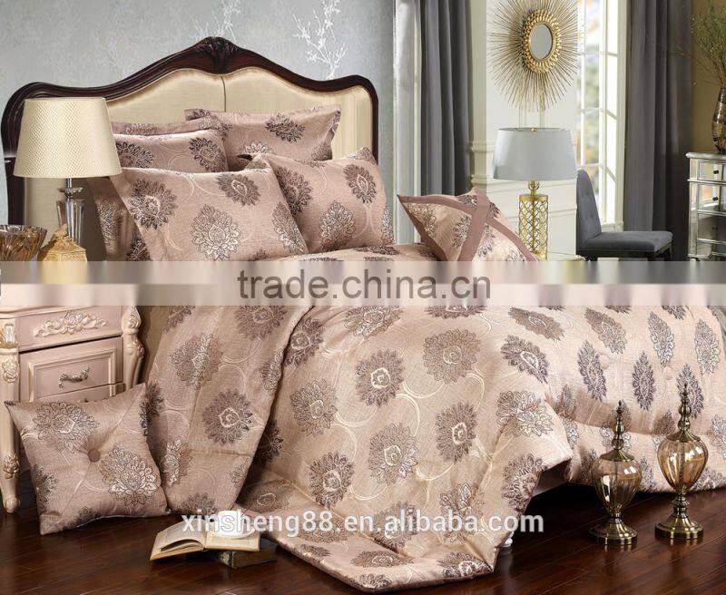 Hometextile 7pc Jacquard Comforter sets Flower design In Nantong Xinsheng