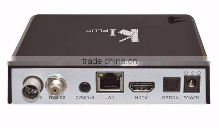 Amlogic S905 Android TV box K1 S2 T2 K1 Plus DVB S2/TS Android 5.1 tv box OS Quad Core DVB-S2+T2/C k1 plus with dvb-s/